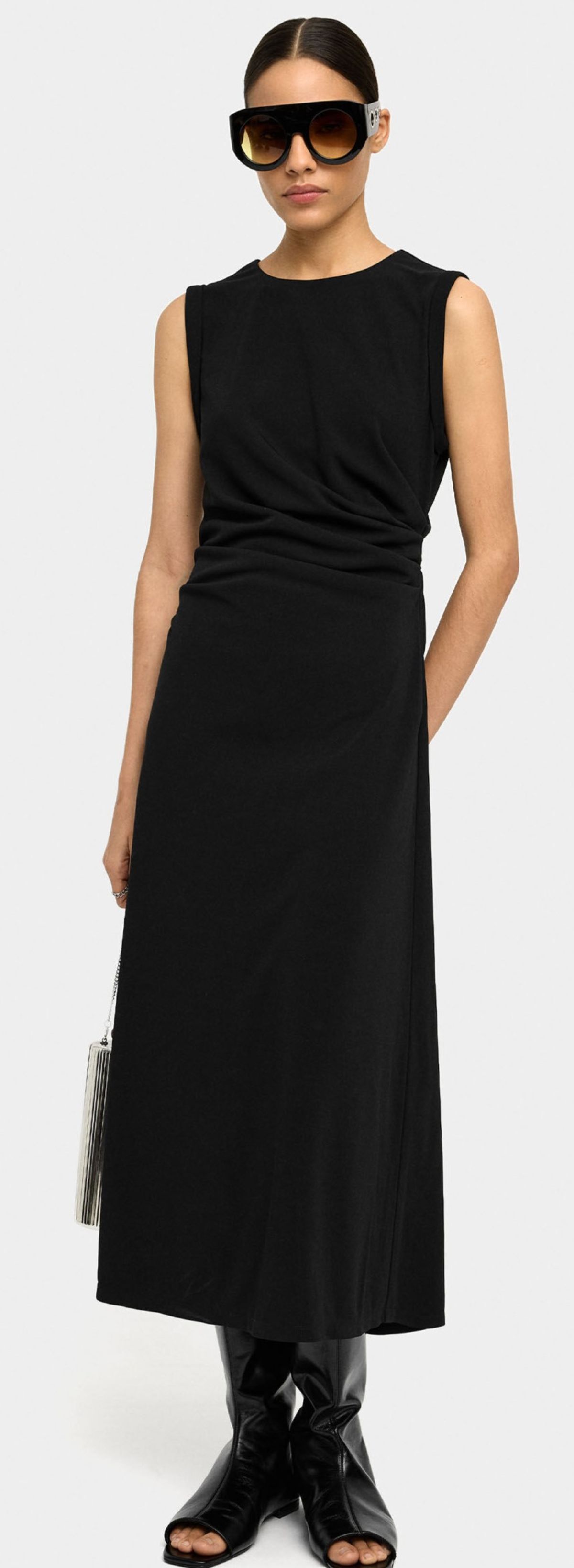 Vestido midi con drapeado de Parfois