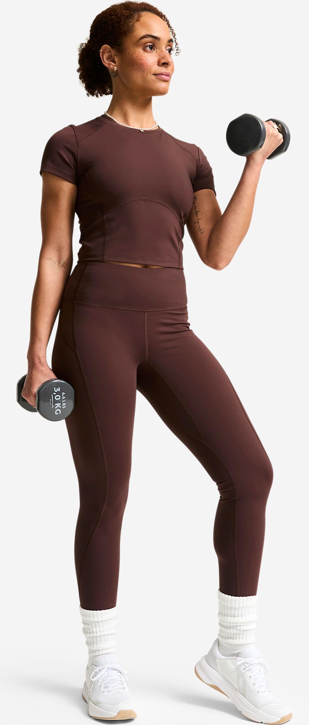 Leggings talle alto corte moldeador Domyos de Decathlon
