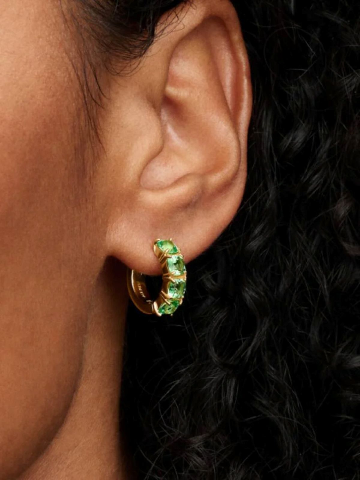 Pendientes de aro verdes de Pandora