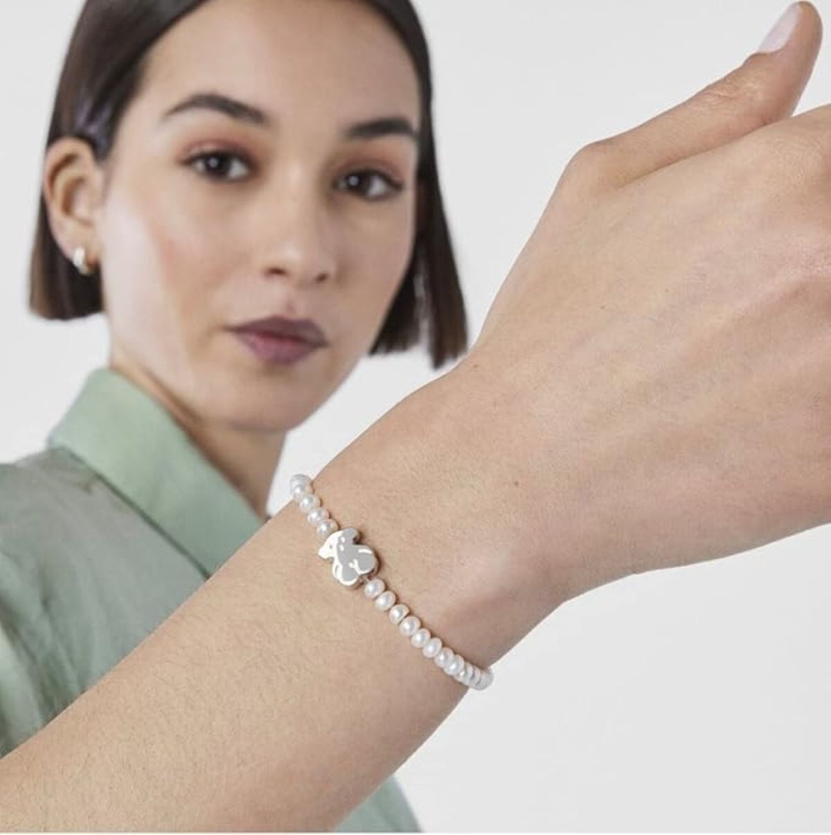 Pulsera elástica con perlas cultivadas de agua dulce Tous de Amazon