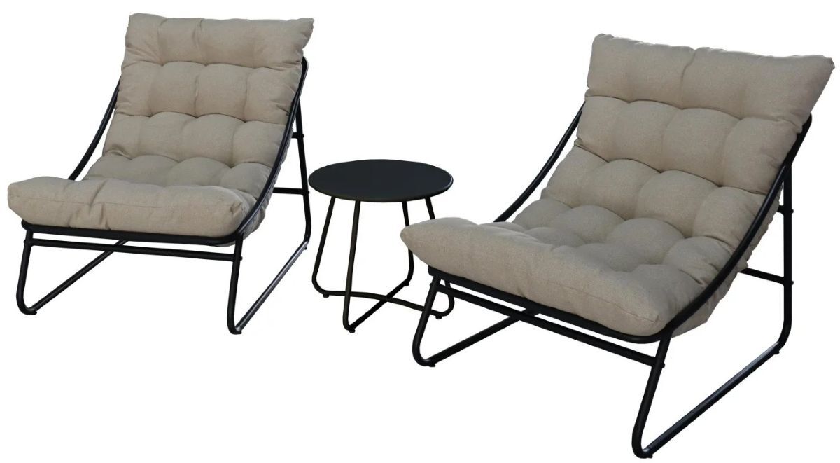 Conjunto de jardín mesa de café y 2 Sillones Tropea de Carrefour