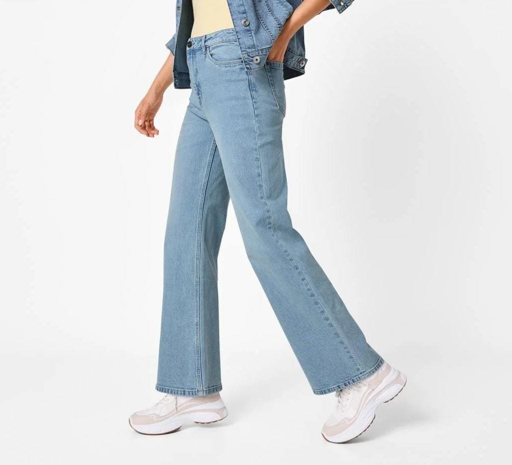 Vaqueros de pernera ancha para mujer de Lidl