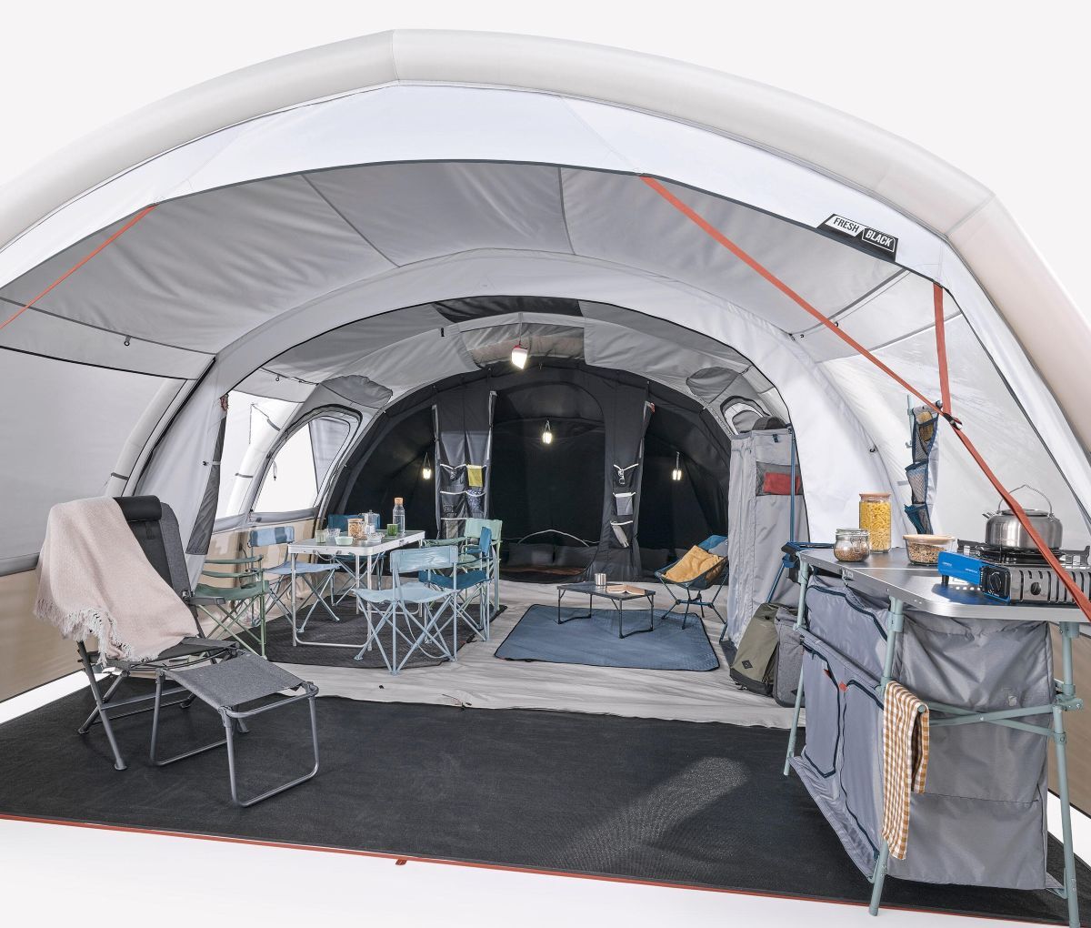 Tienda de campaña Quechua Fresh & Black Air Seconds 6.3 XXL de Decathlon