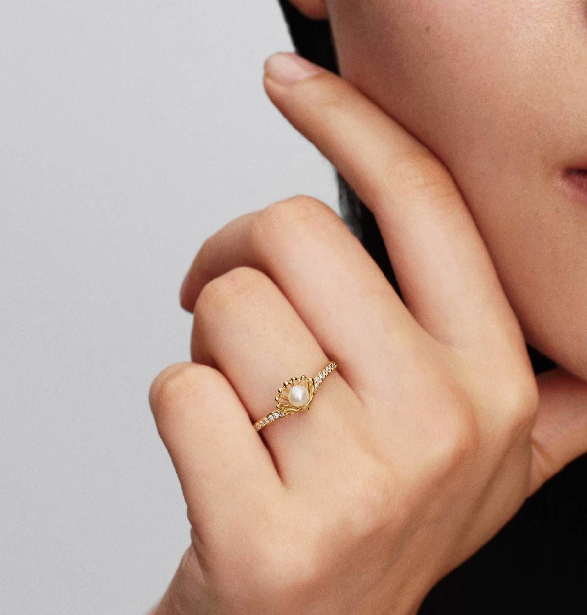 Anillo Perla Concha Princesa Ariel de Disney de Pandora