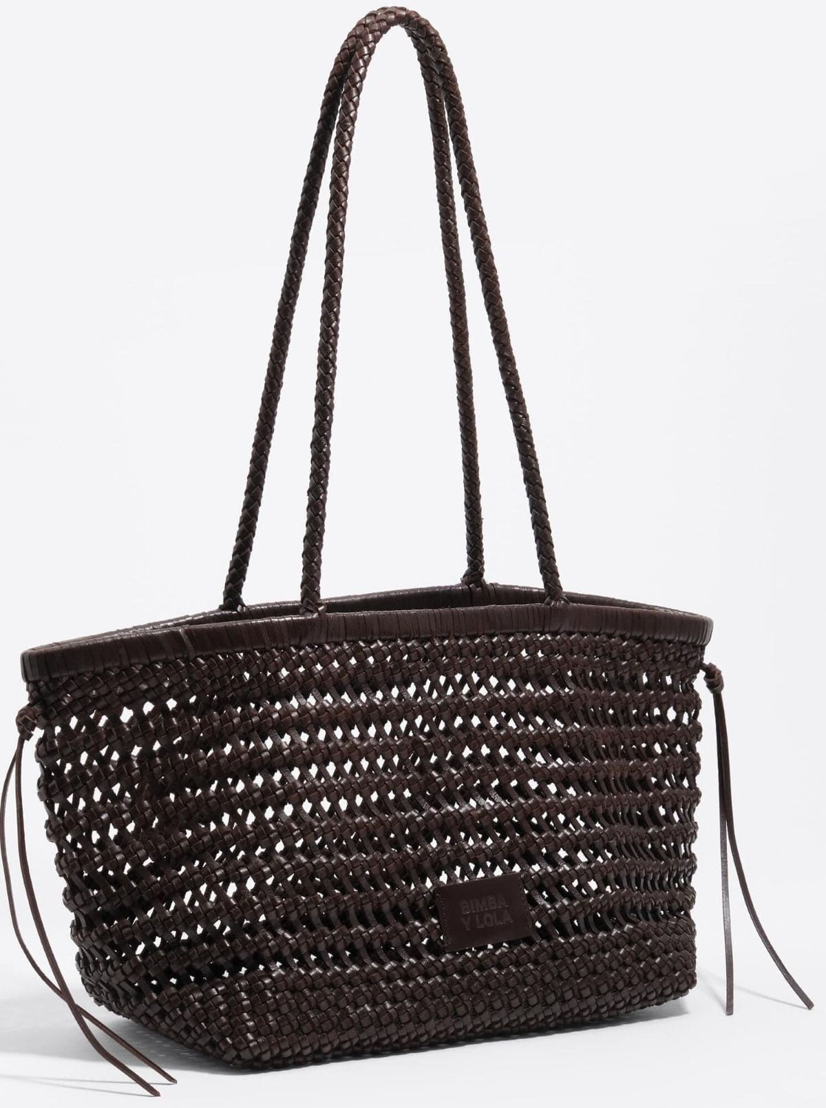 Bolso shopper grande trenzado de piel de Bimba y Lola
