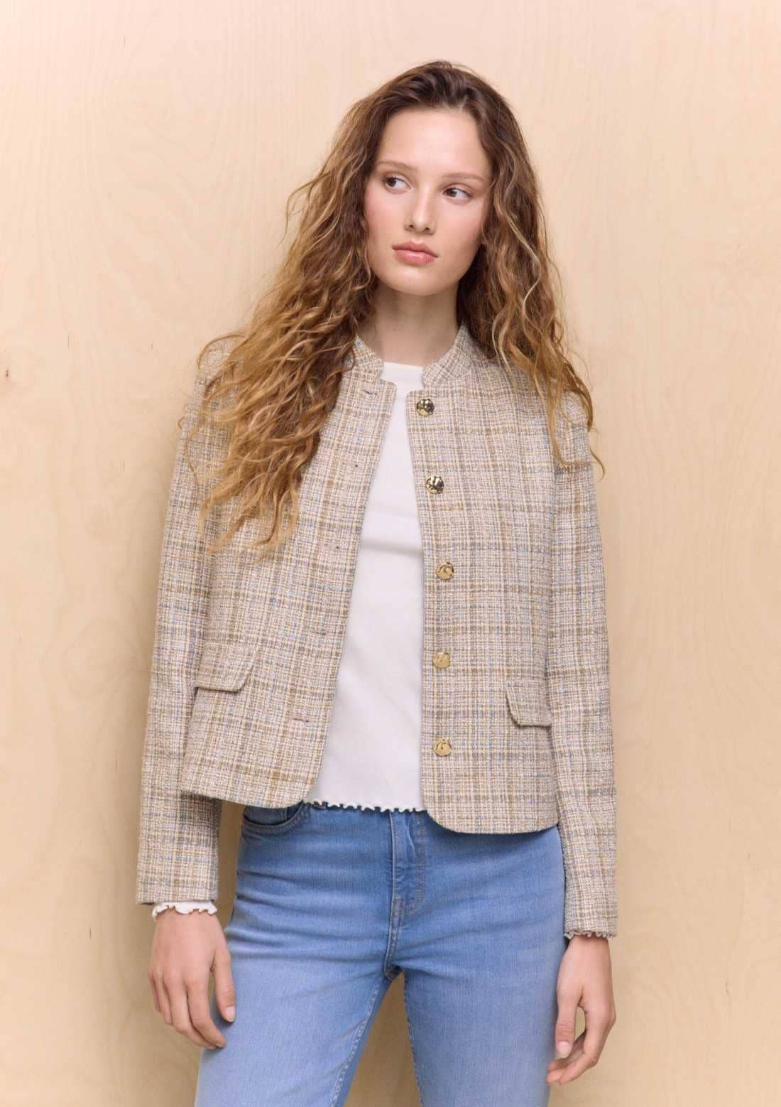 Easy Wear Chaqueta de mujer tweed con botones joya de El Corte Inglés