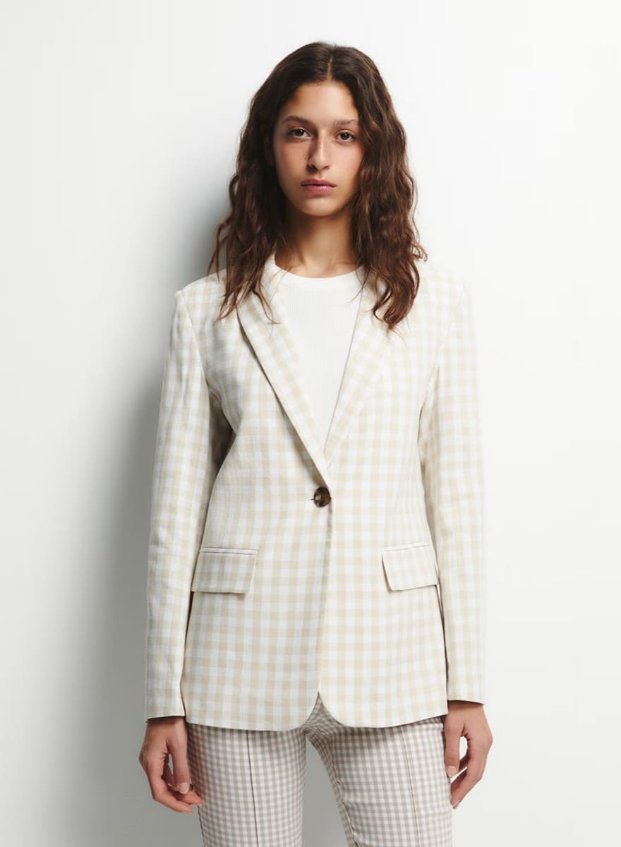 Sfera Blazer efecto lino de El Corte Inglés