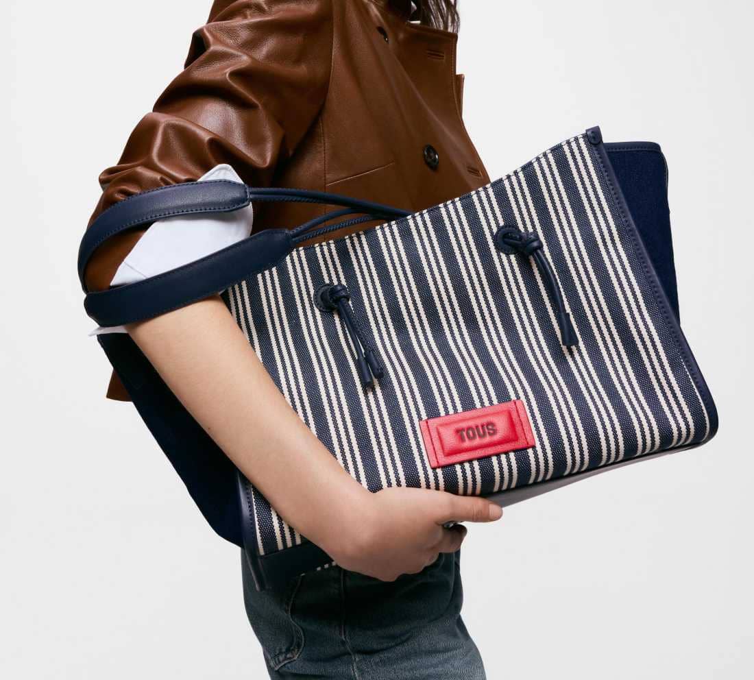 Shopper grande de jacquard azul TOUS Summer Holidays