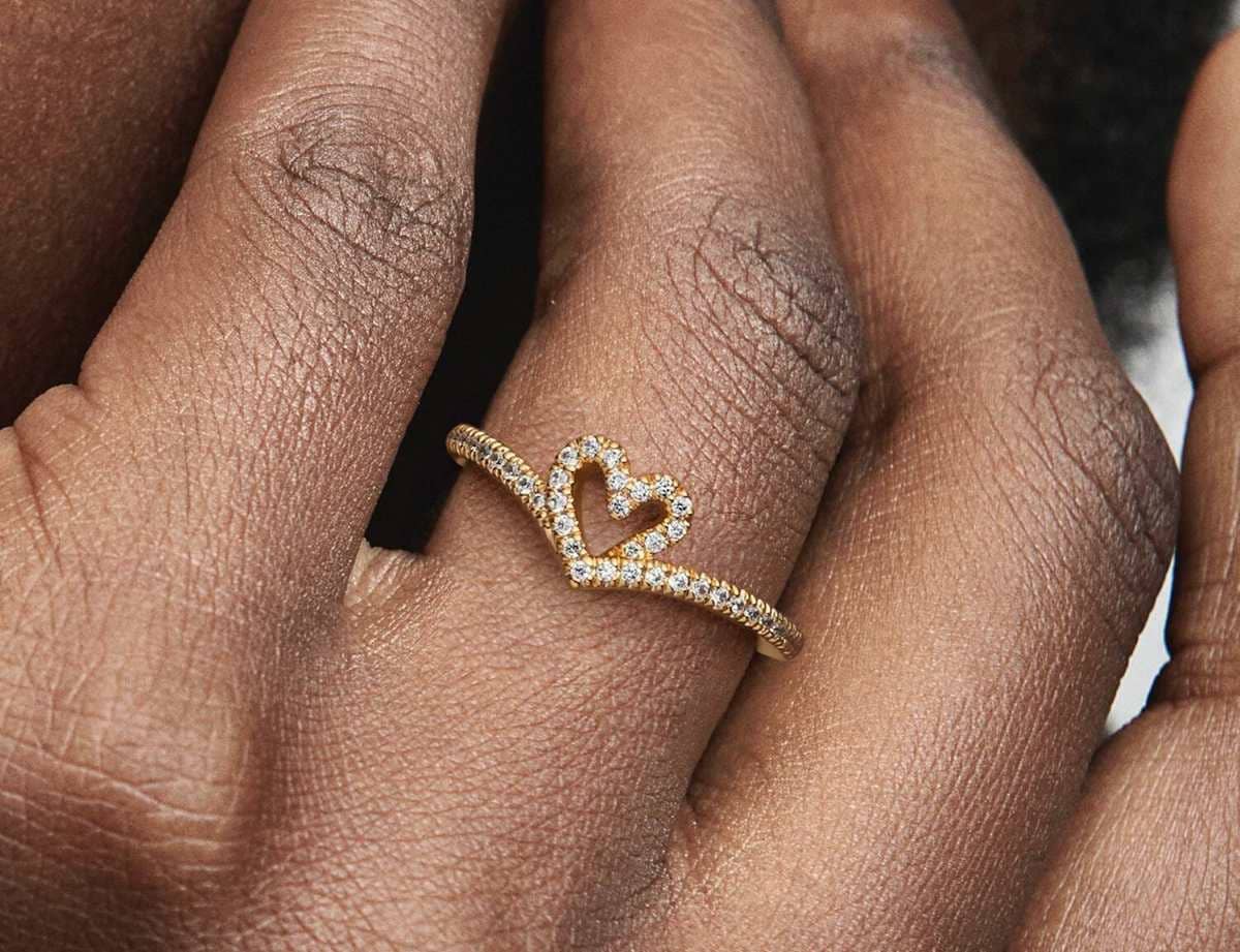 Anillo Corazón Brillante y Deseo de Pandora