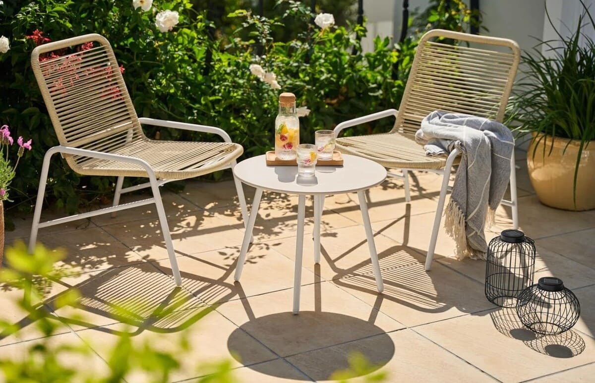 Set de muebles para jardín de 3 piezas