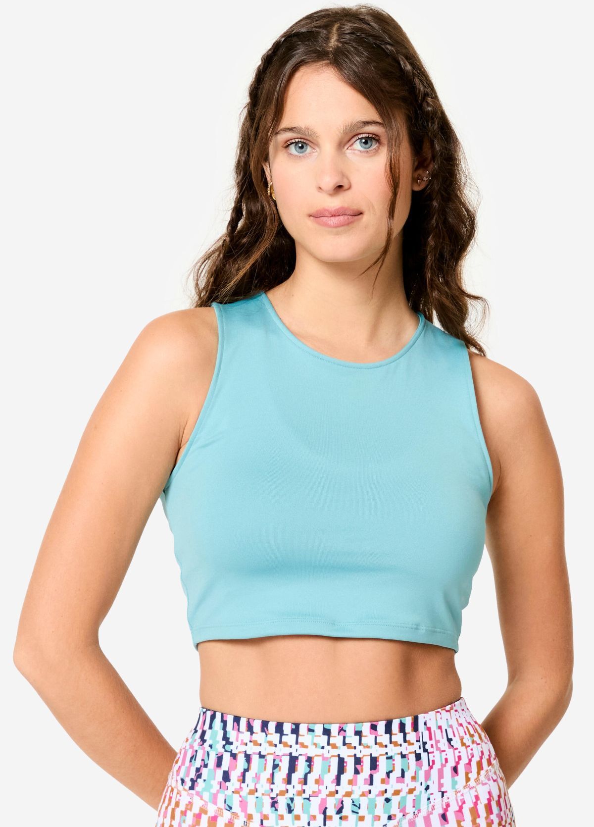 Camiseta crop top sin mangas Domyos de Decathlon