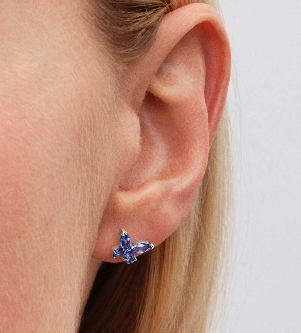 Pendientes de Botón Mariposa de Pandora