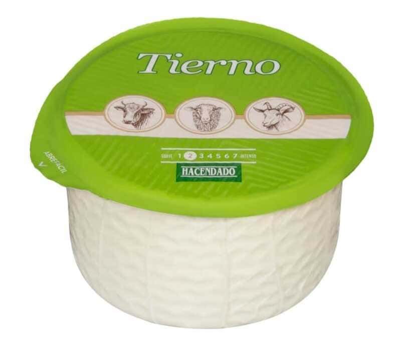 Queso tierno mezcla, Hacendado