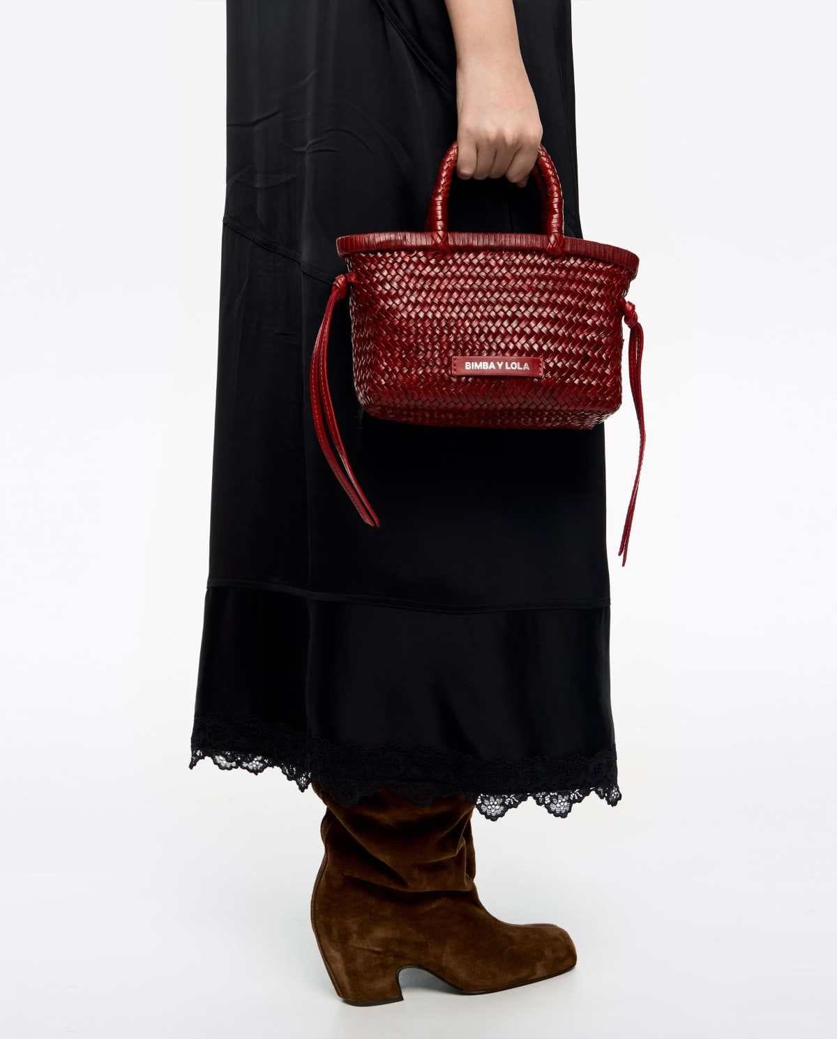 Bimba y Lola Bolso de mano de mujer piel trenzado en El Corte Inglés