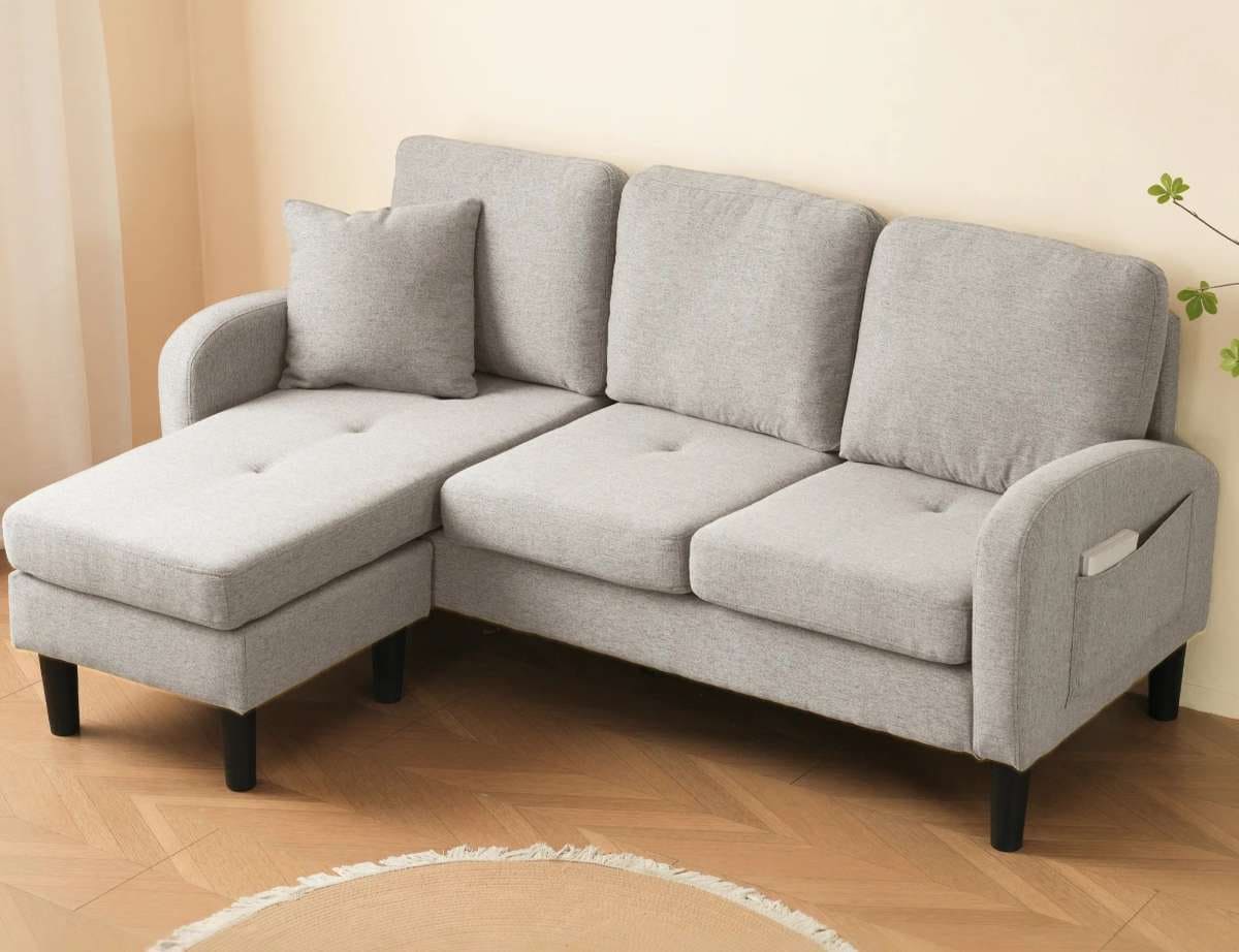 Sofá esquinero con chaise longue 3 plazas de Leroy Merlin