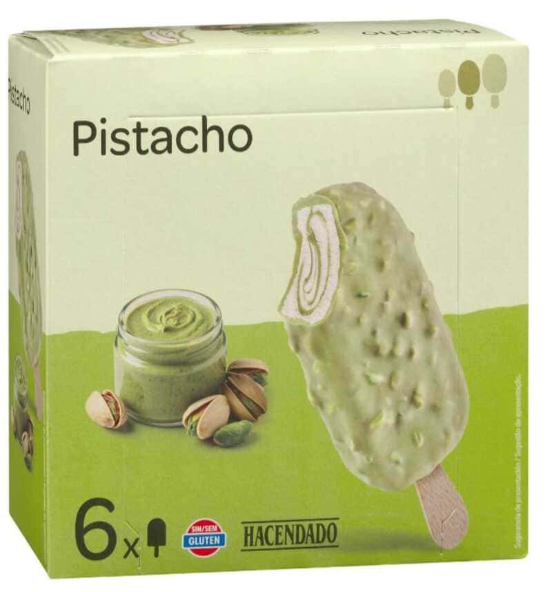 Helado bombón pistacho, Hacendado