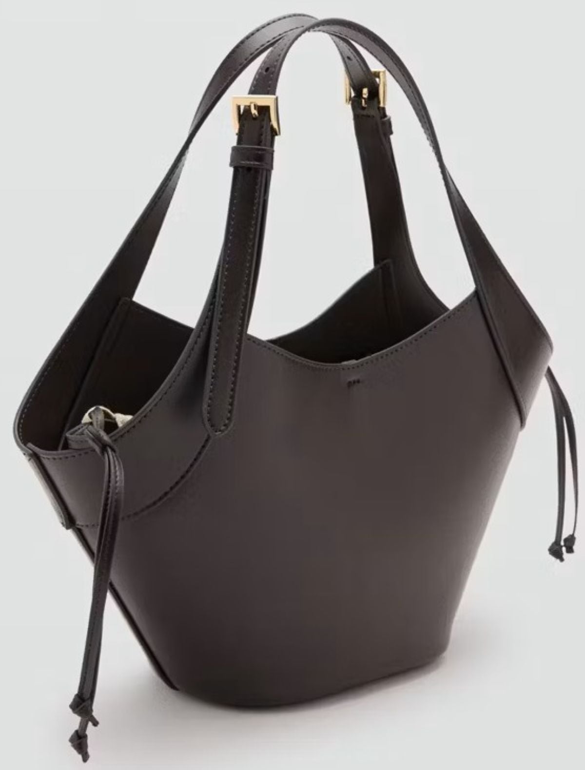 Bolso mano doble asa hebillas de Mango