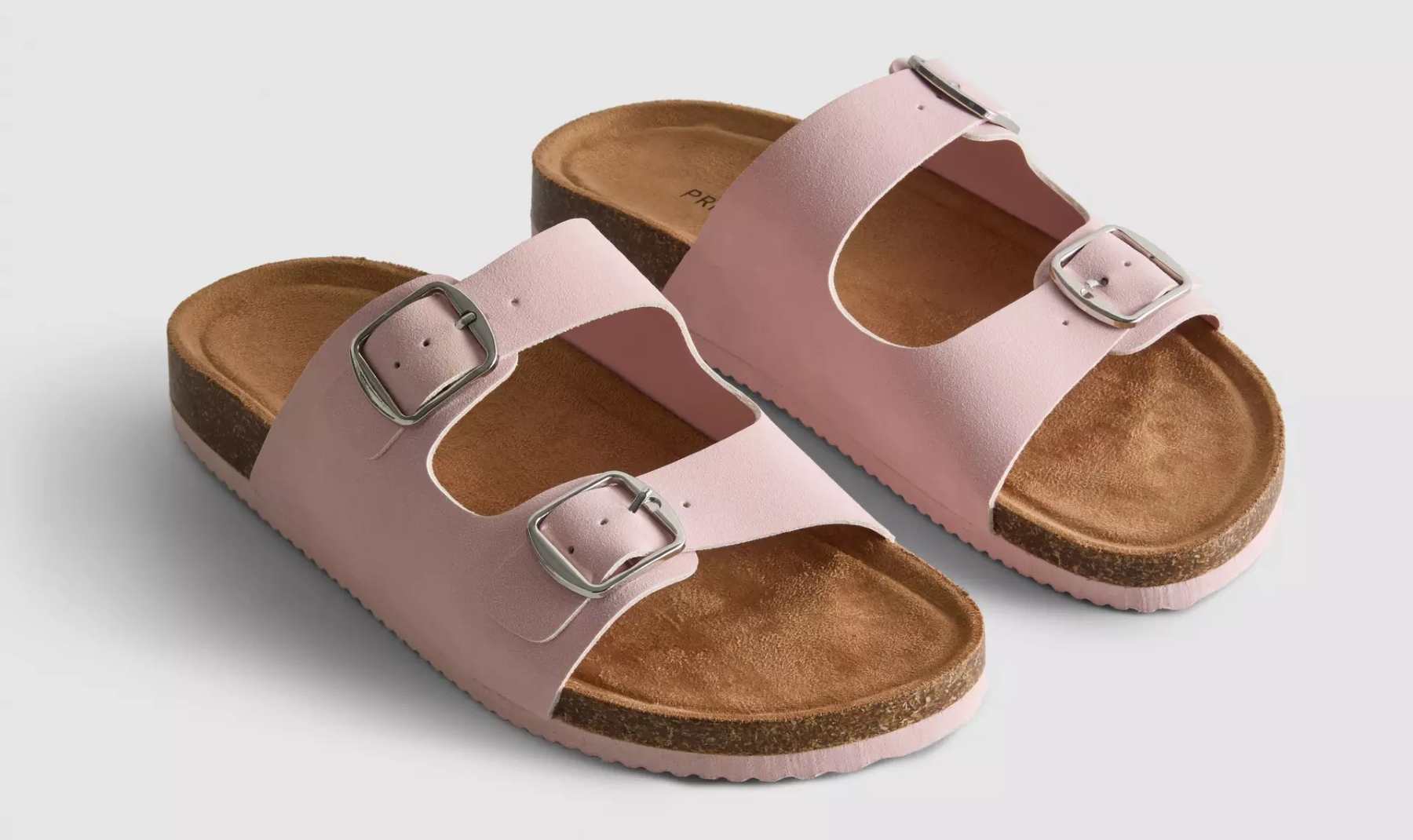 Sandalias con dos tiras con hebillas