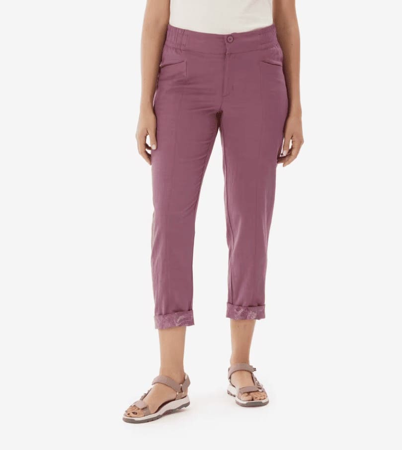 Pantalón de montaña y trekking lino Mujer Quechua NH500 de Decathlon