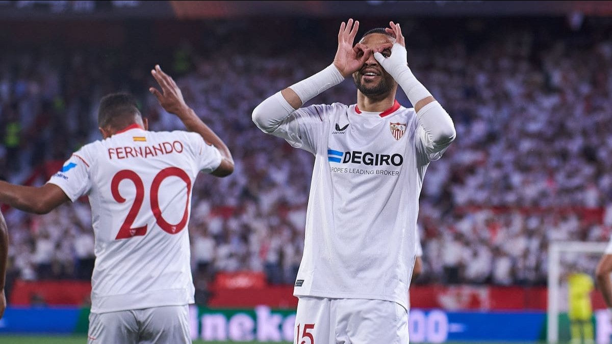 En-Nesyri en el Sevilla FC - Manchester United | Salvador López Medina para El MIRA