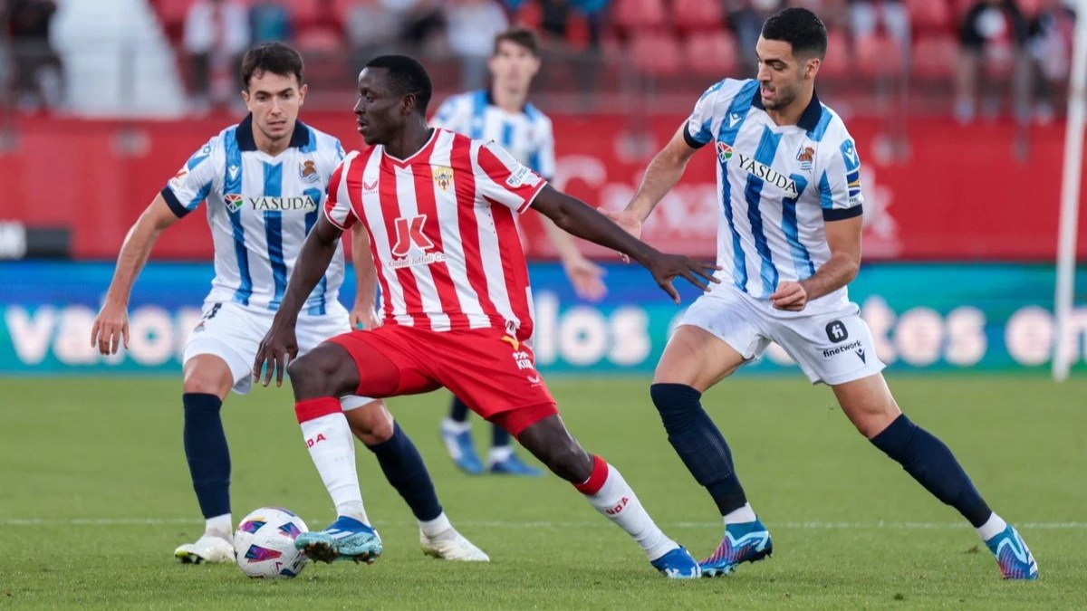 Dion Lopy en el UD Almería - Real Sociedad