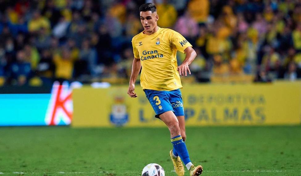 Sergi Cardona en un partido de la UD Las Palmas