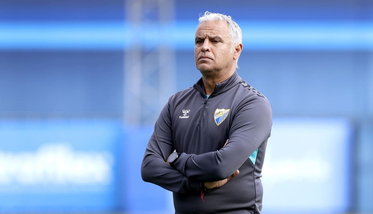 Sergio Pellicer durante un entrenamiento del Málaga CF