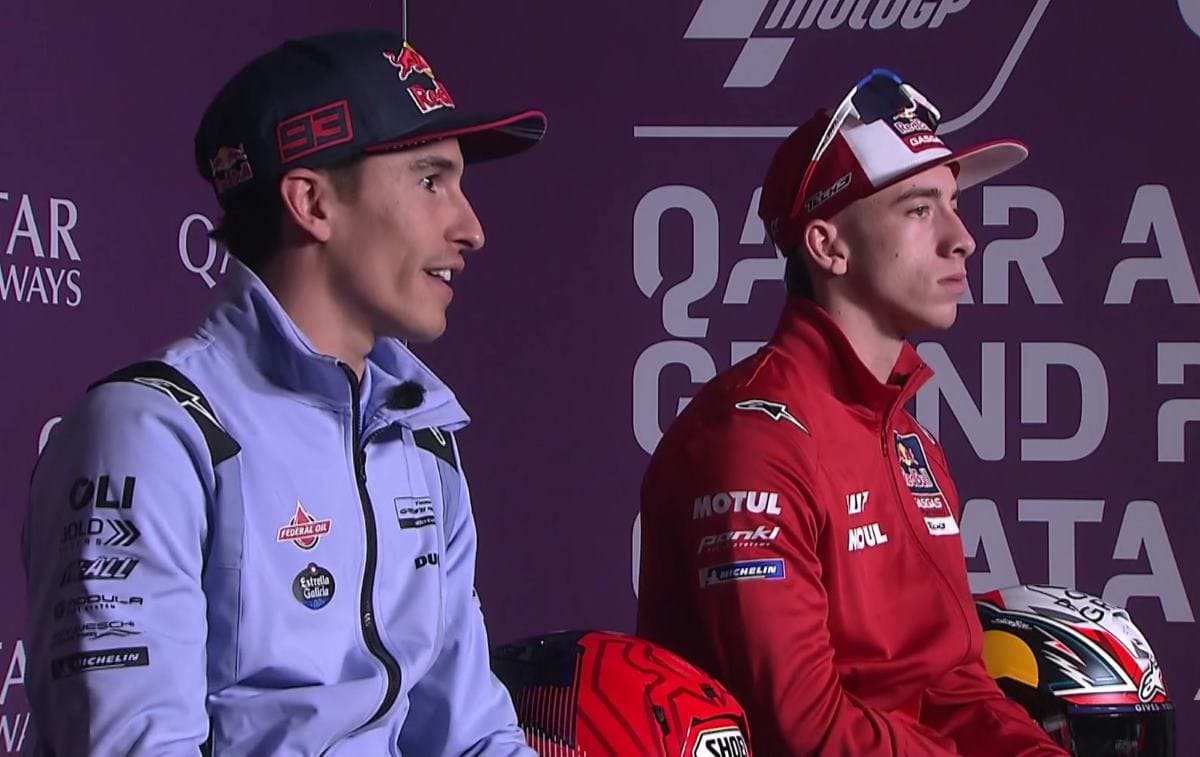 Marc Márquez y Pedro Acosta. motogp.com