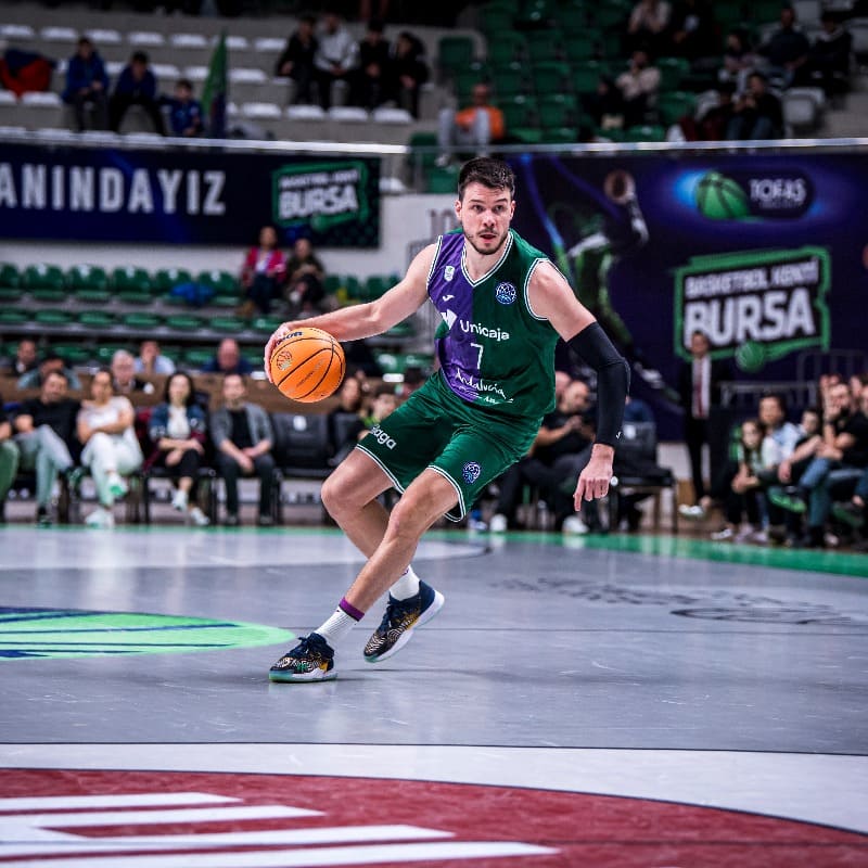 Jonathan Barreiro durante el Tofas Bursa 76-80 Unicaja Baloncesto