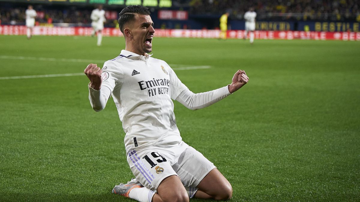 Dani Ceballos celebra un gol con el Real Madrid