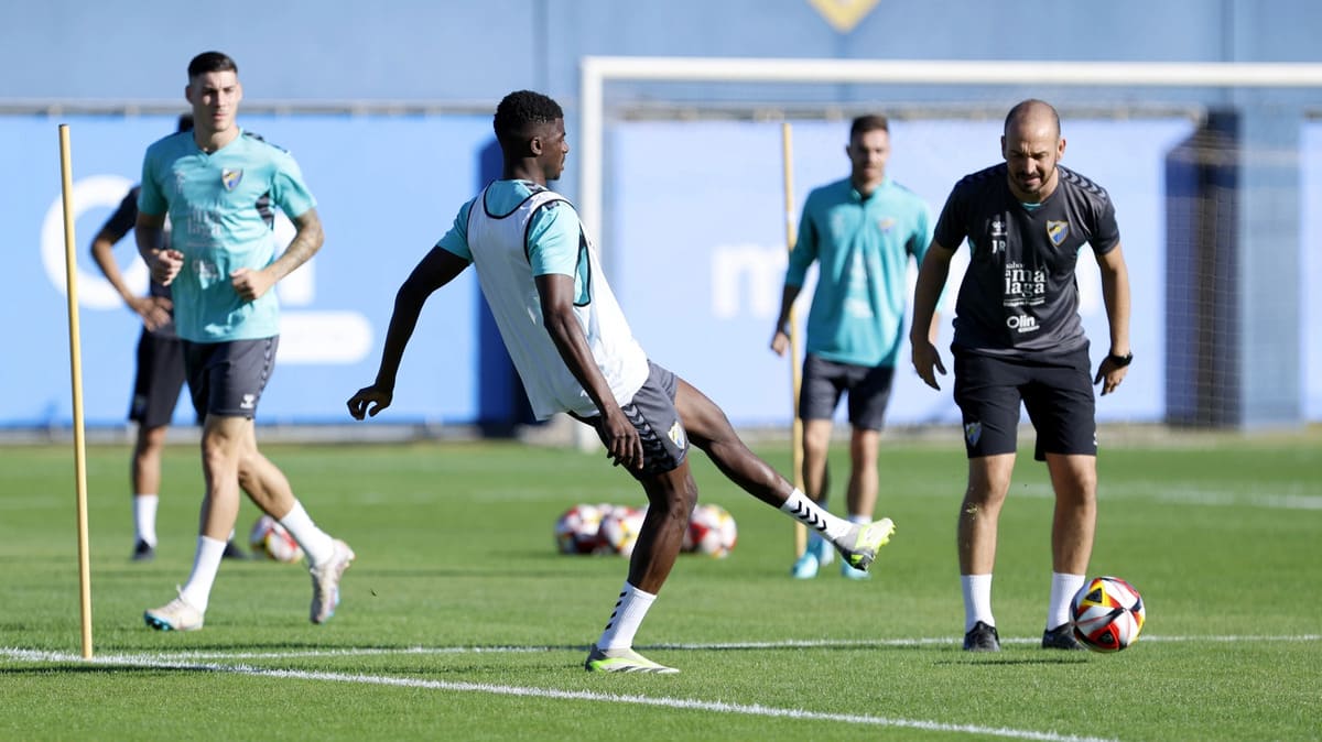 Sesión de entrenamiento del Málaga CF