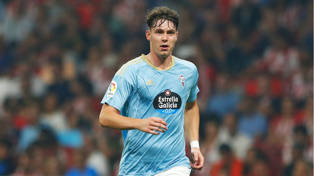 Jorgen Strand Larsen durante un partido del RC Celta de Vigo
