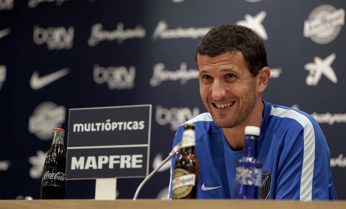Javi Gracia durante su etapa como entrenador del Málaga CF