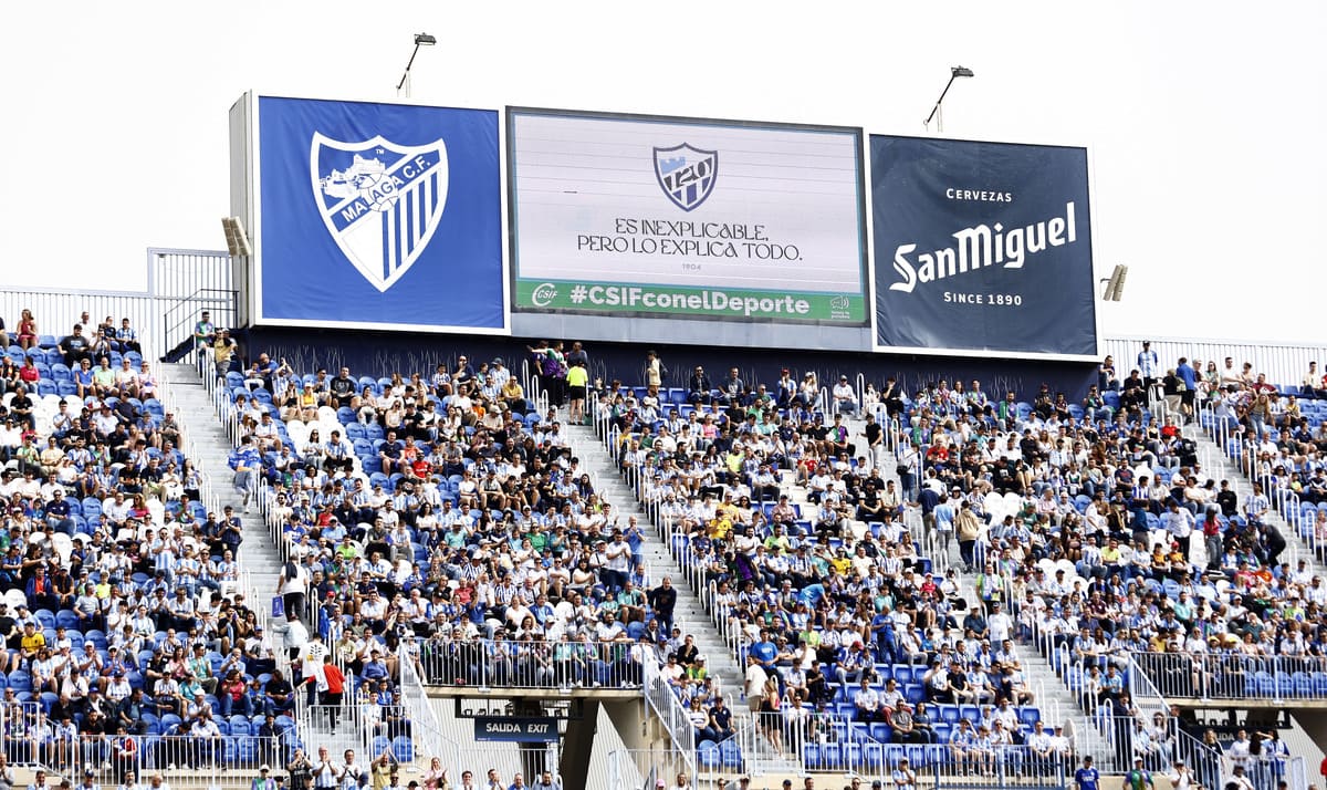 El estadio La Rosaleda en el Málaga CF - AD Ceuta