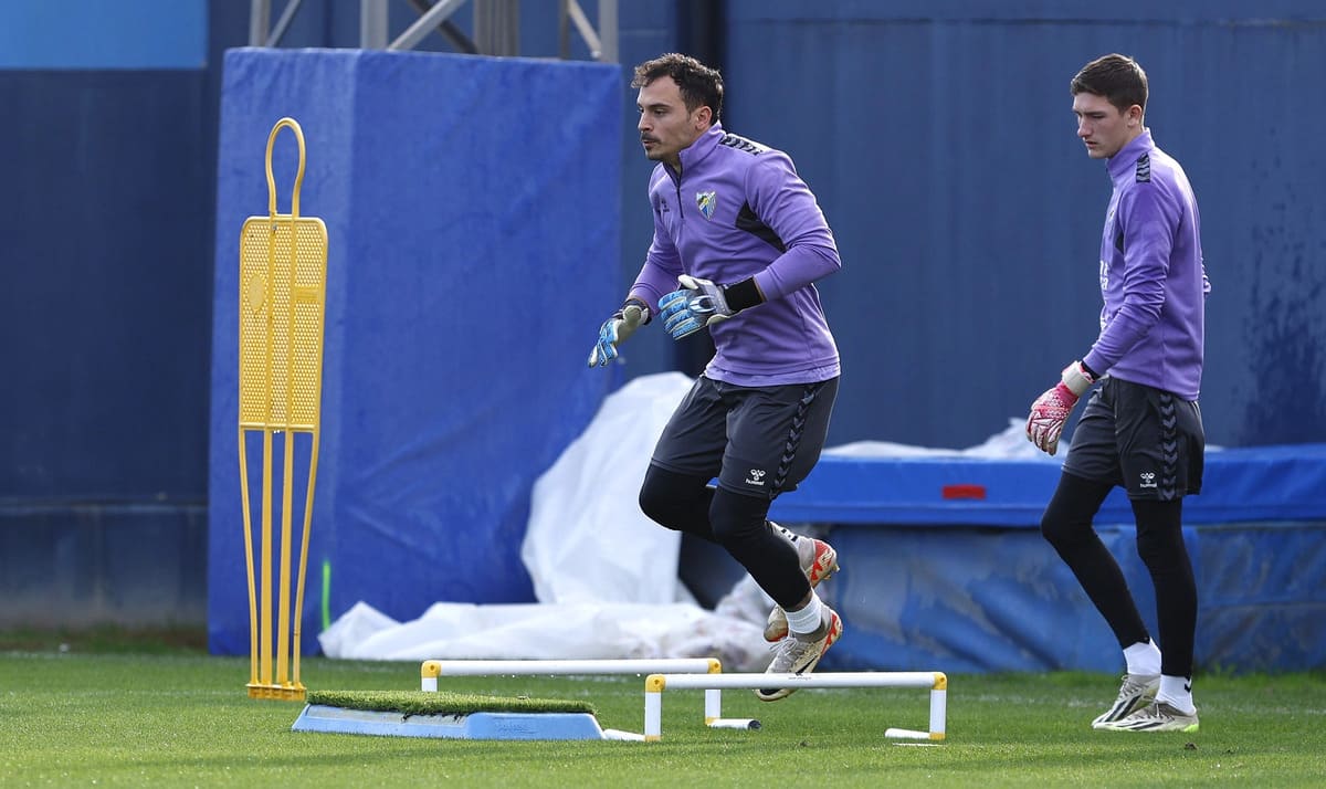 Sesión de entrenamiento del Málaga CF