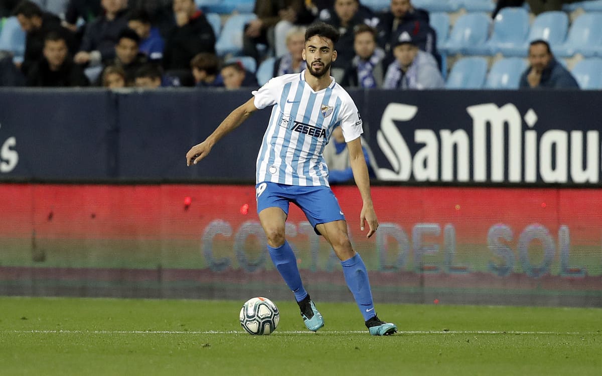 Juande durante un partido con el Málaga CF