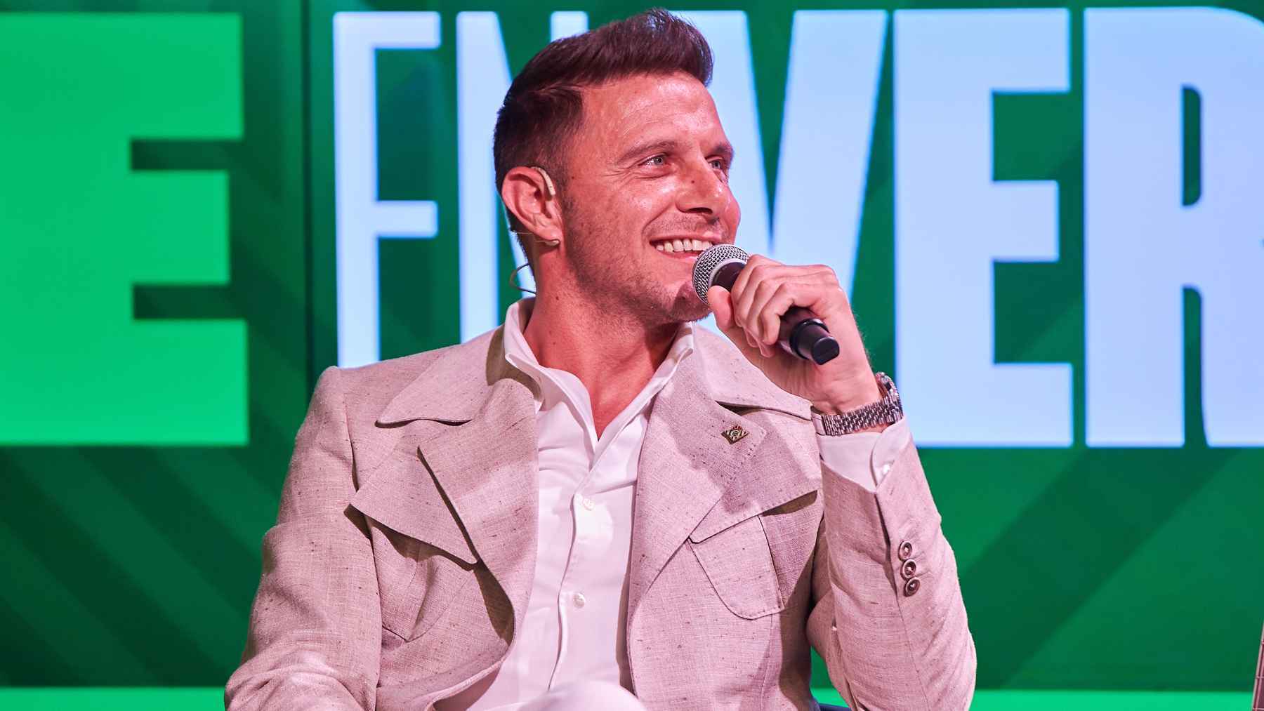 Joaquín Sánchez durante el encuentro 'Arte en Verdiblanco' | Salvador López Medina para El MIRA