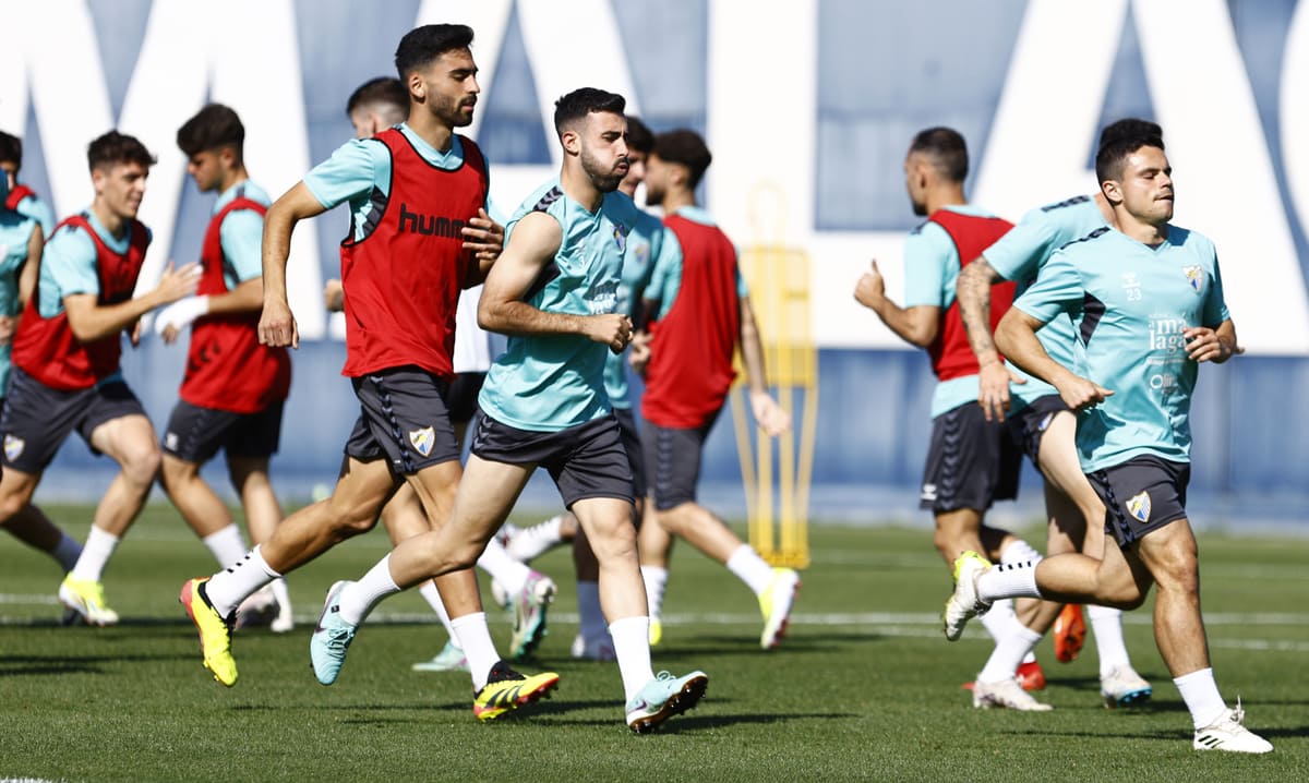 Sesión de entrenamiento del Málaga CF