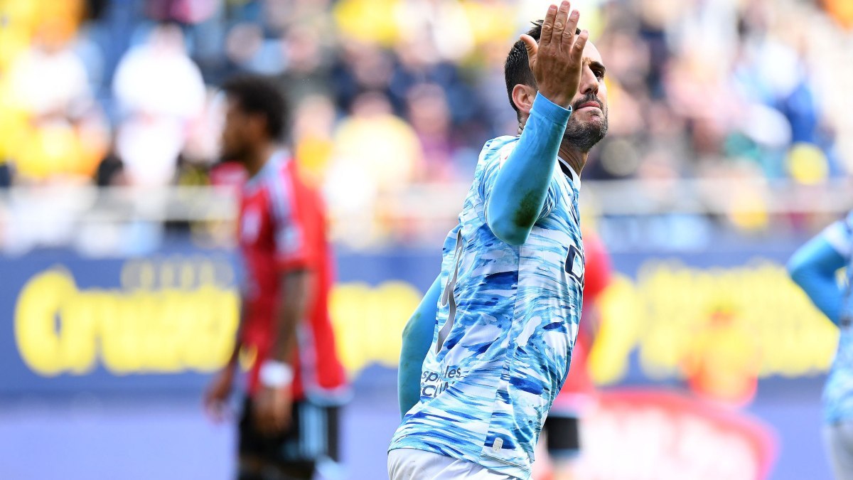 Juanmi Jiménez celebra su primer gol anotado con el Cádiz CF | CCF