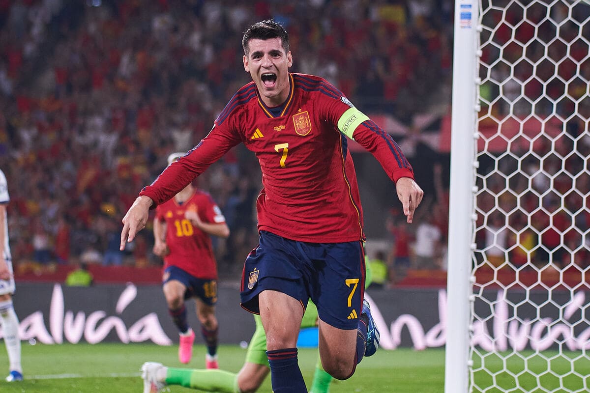 Gol de Morata en el España - Escocia | Salvador López Medina para El MIRA