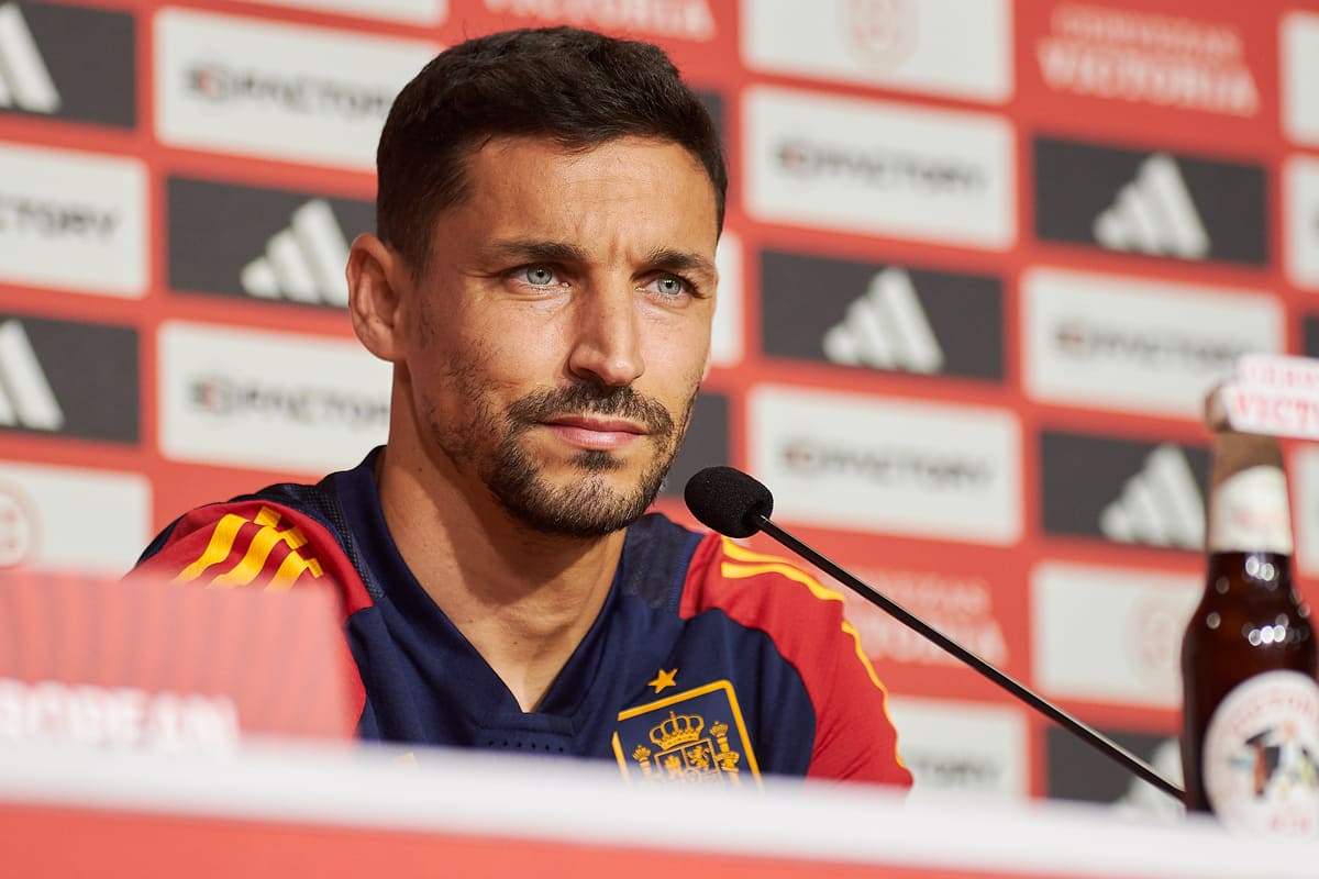 Jesús Navas en la previa del España - Escocia | Salvador López Medina para El MIRA