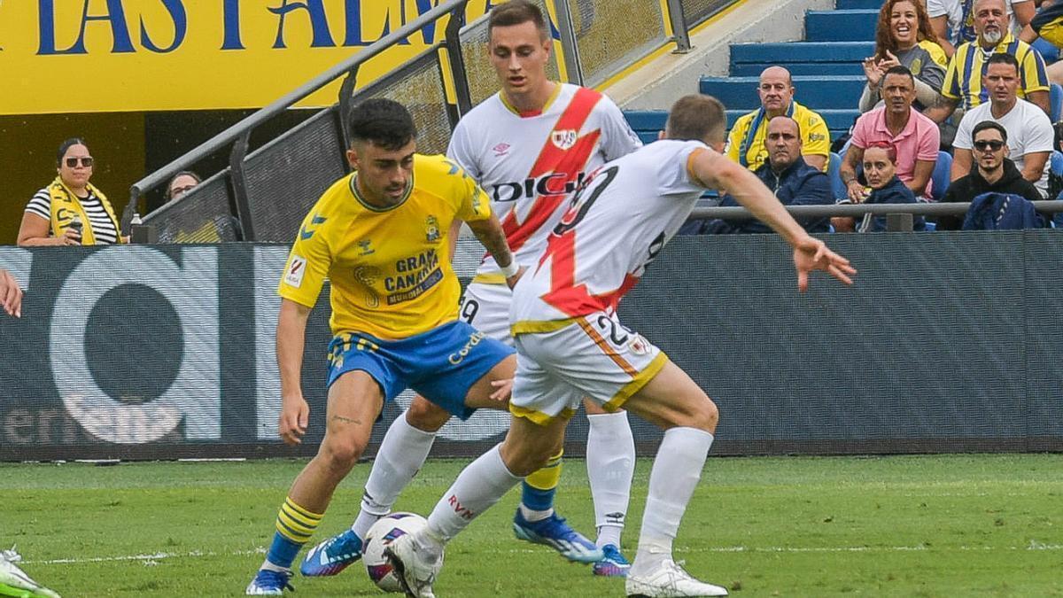 Alberto Moleiro en un UD Las Palmas - Rayo Vallecano