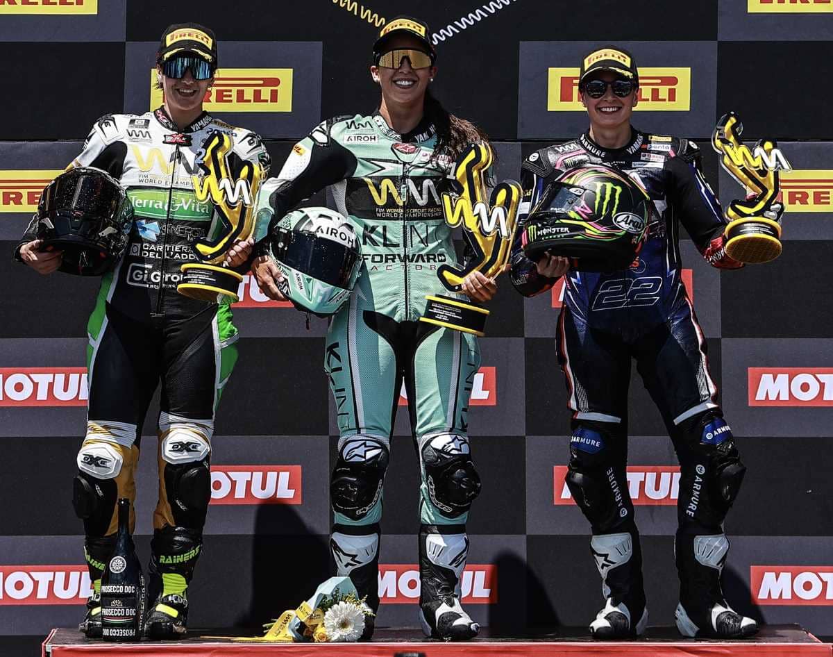 WorldSBK Mundial Femenino de Motociclismo podio Carrera 2