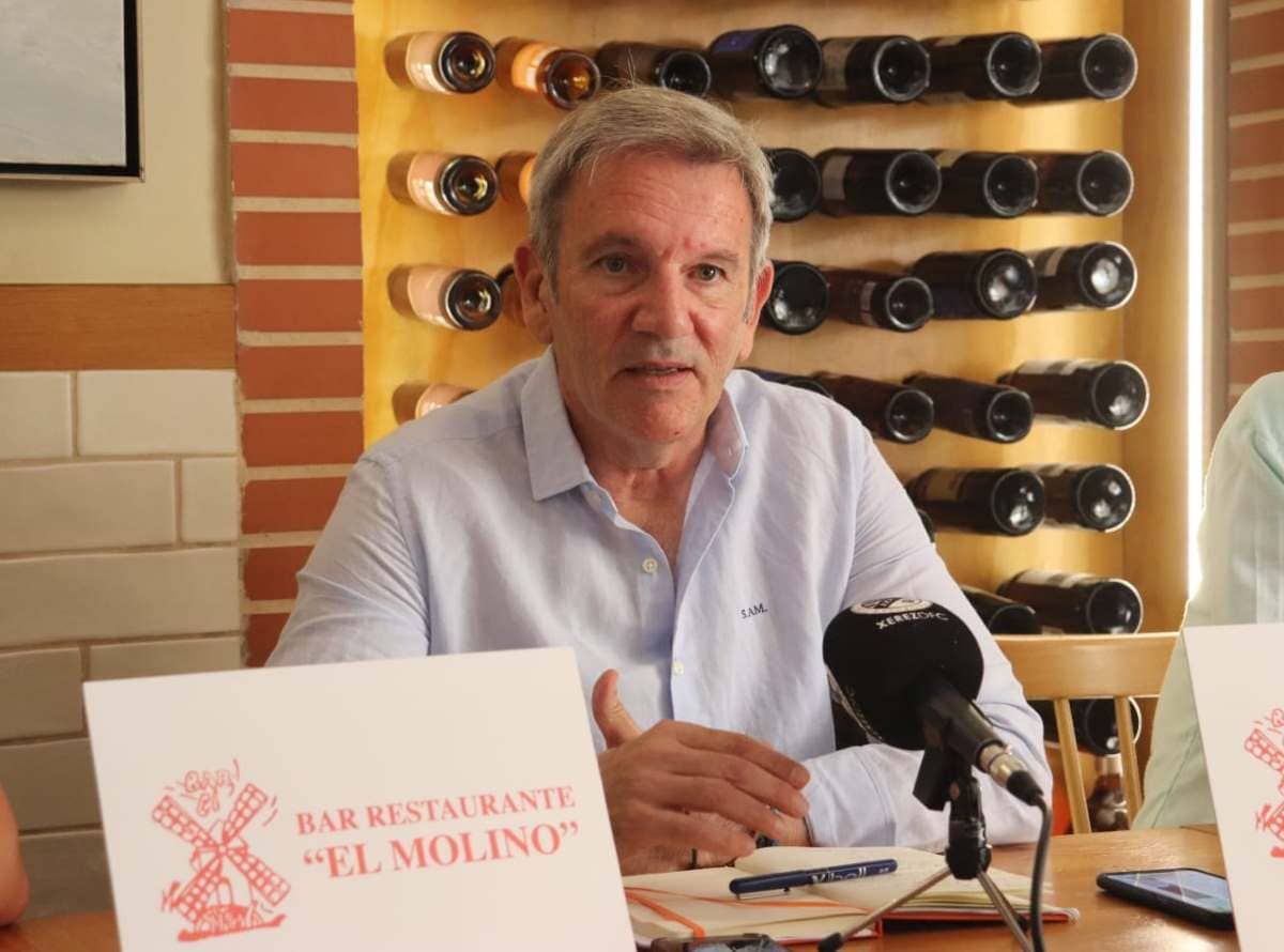 Sebastián Alonso de Medina, presidente de Xerez DFC en la presentación de la campaña de socios 2024 2025