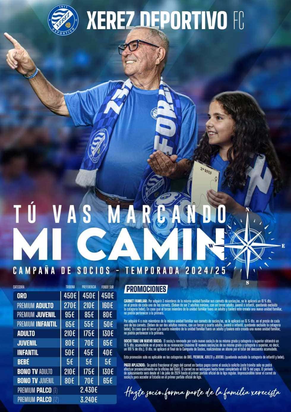 Cartel de la nueva campaña de socios del Xerez DFC 2024/2025