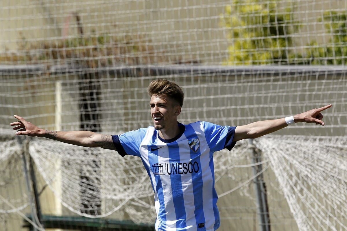 Samu Castillejo durante su etapa como jugador del Málaga CF