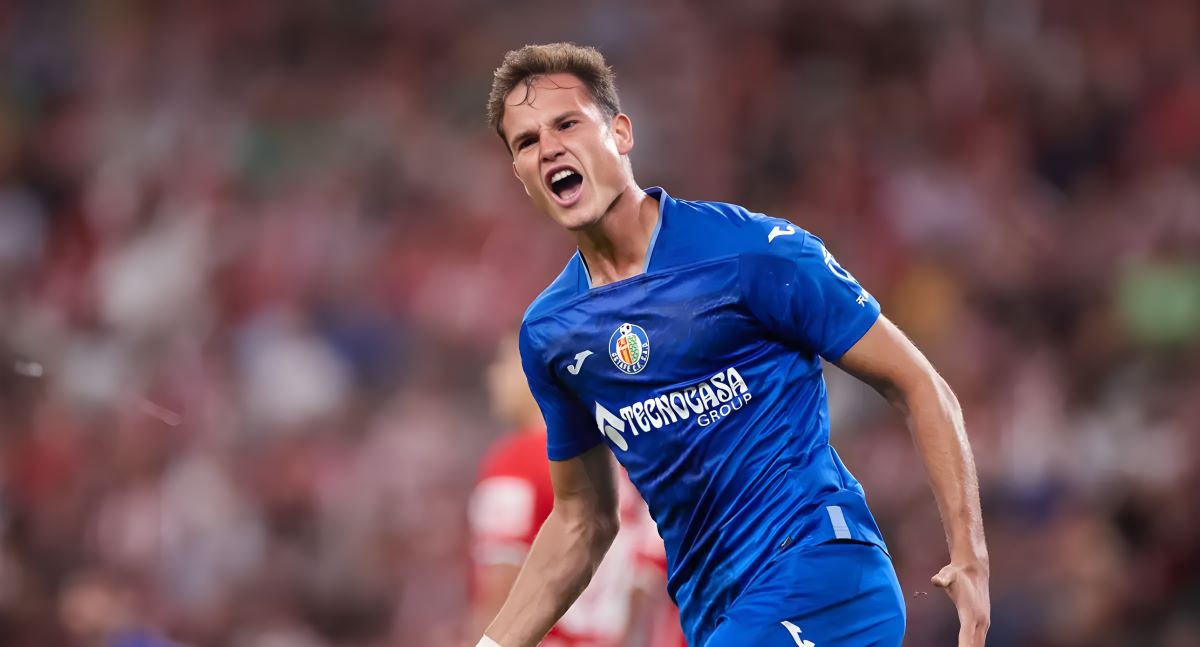 Juanmi Latasa en un partido con el Getafe CF | EP