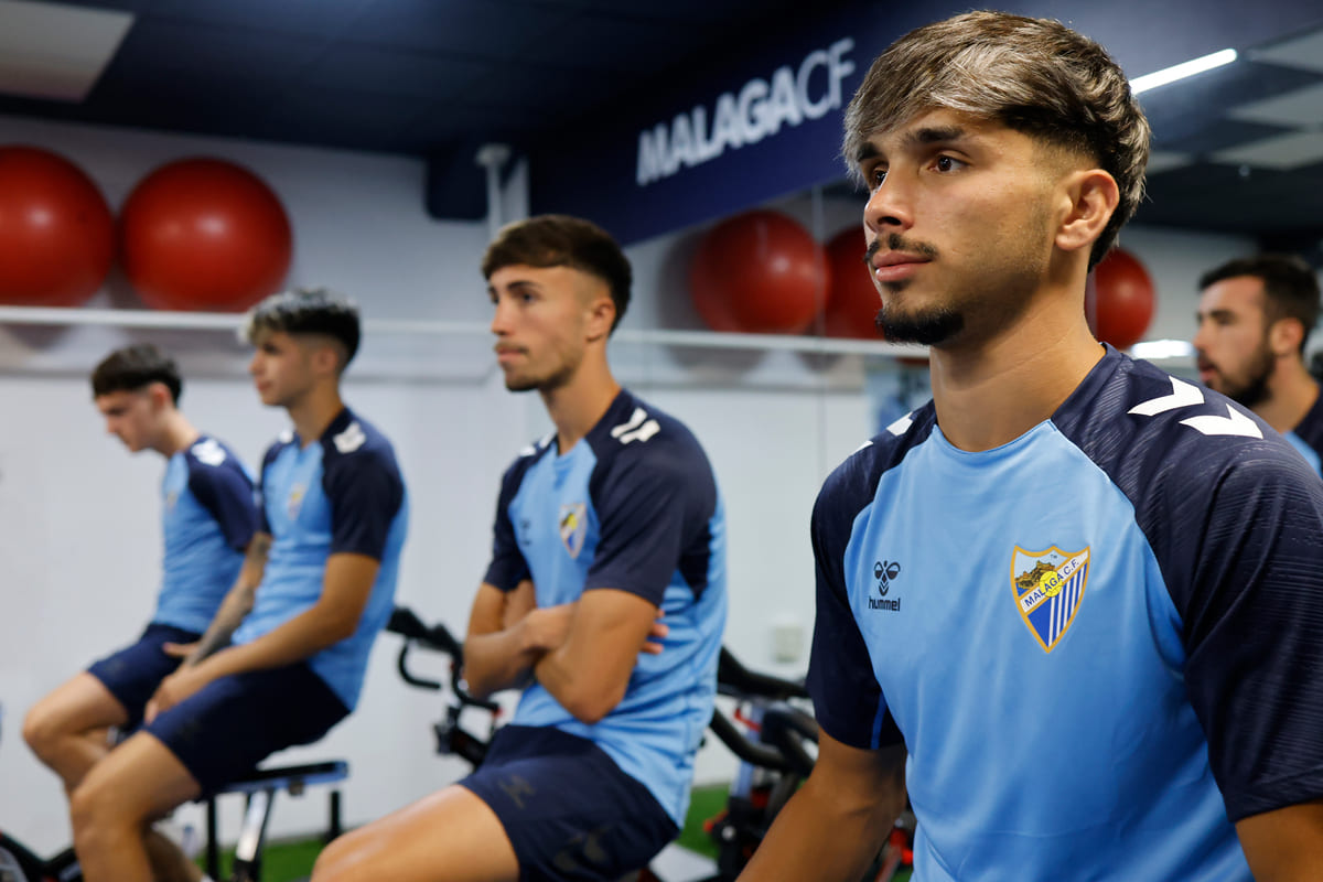 Jugadores del Málaga CF trabajando durante su pretemporada