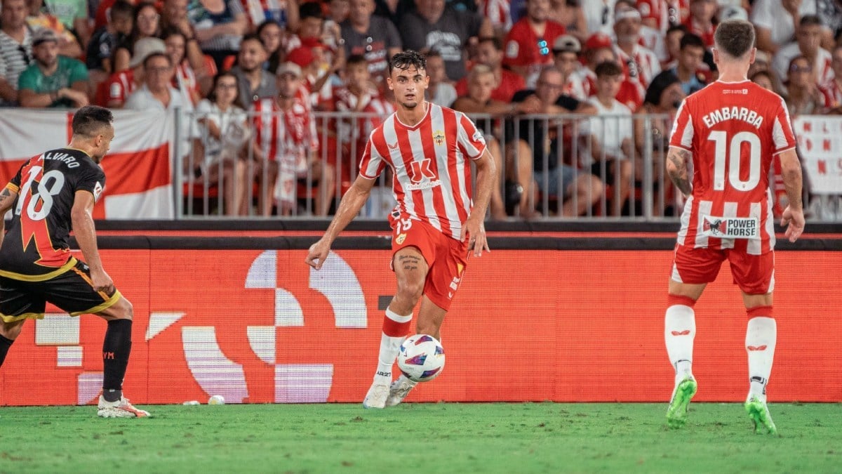 Marc Pubill en el UD Almería - Rayo Vallecano