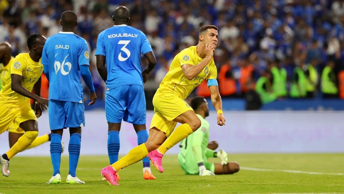 Cristiano Ronaldo celebra uno de los tantos goles anotados con la camiseta del Al Nassr